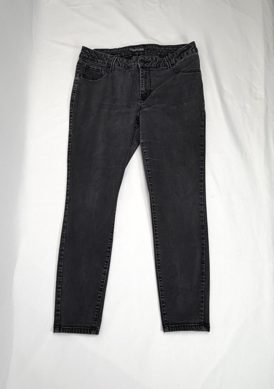Maurices Womens 16W Regular Black Skinny Jeans Stretch Denim Plus Size 16W